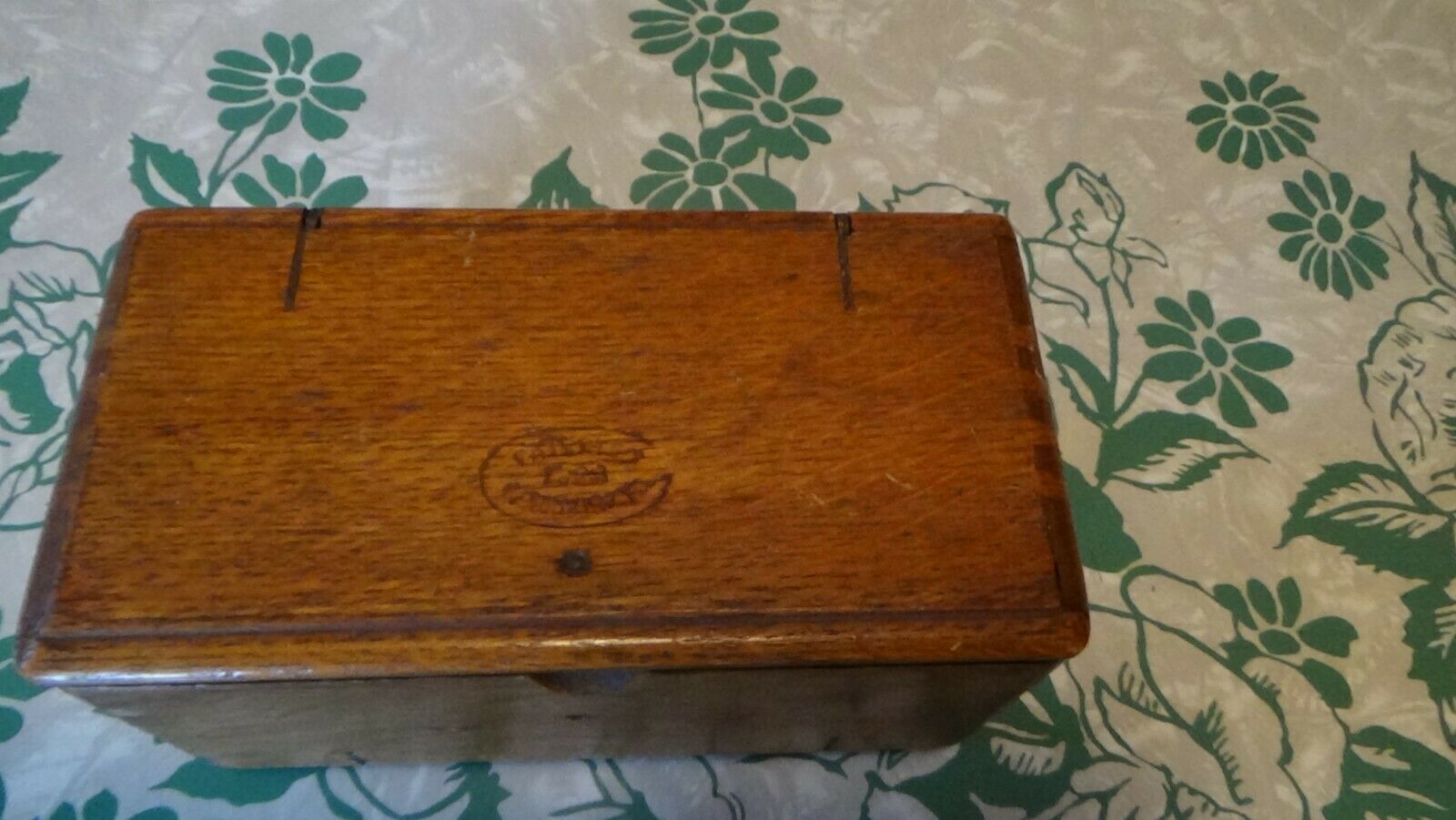 Vintage Singer Treadle Sewing Machine Wooden Puzzle Box Lined W/attachments