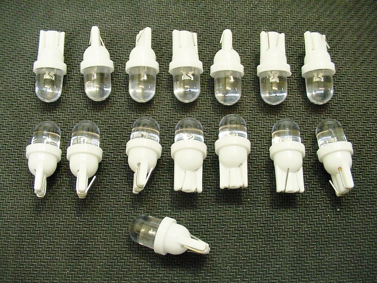 15 Bright White Leds Side Marker Instrument Panel Dash Light Bulbs Domes Ford