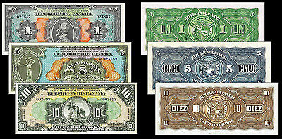 !copy! Rare Panama 1, 5, 10 Balboa 1941 Banknotes !not Real!